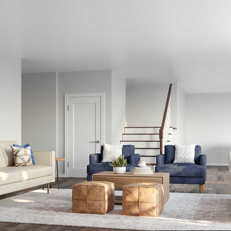 Contemporary, Midcentury Modern Living Room Design by Havenly Interior Designer Anny