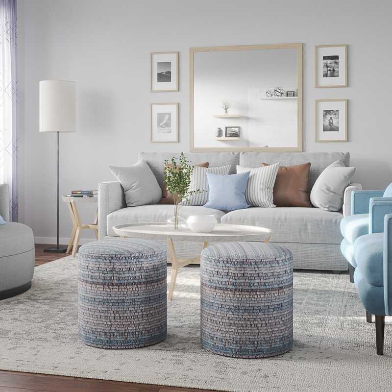 Modern, Bohemian, Transitional, Midcentury Modern, Scandinavian Living Room Design by Havenly Interior Designer Abi