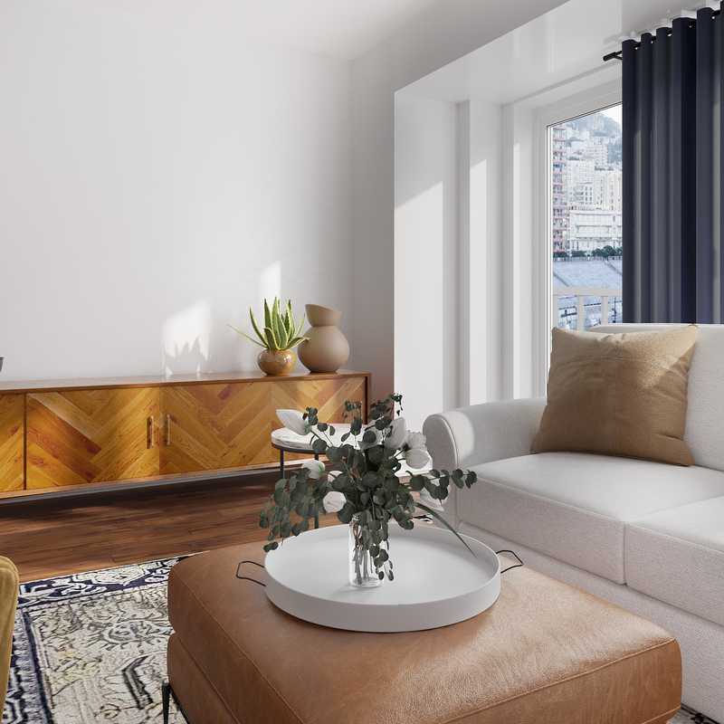 Contemporary, Modern, Bohemian Living Room Design by Havenly Interior Designer Madison