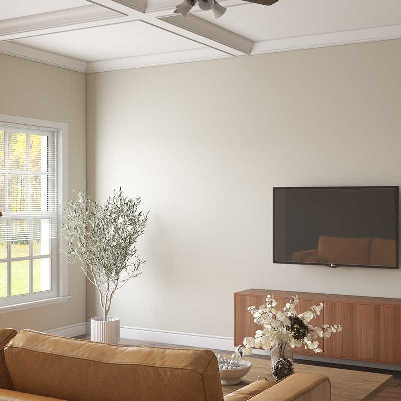 Modern, Midcentury Modern Living Room Design by Havenly Interior Designer Daniela