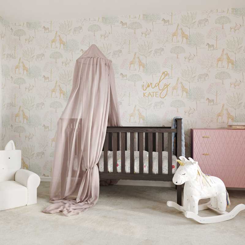 Modern, Midcentury Modern Nursery Design by Havenly Interior Designer Caroline
