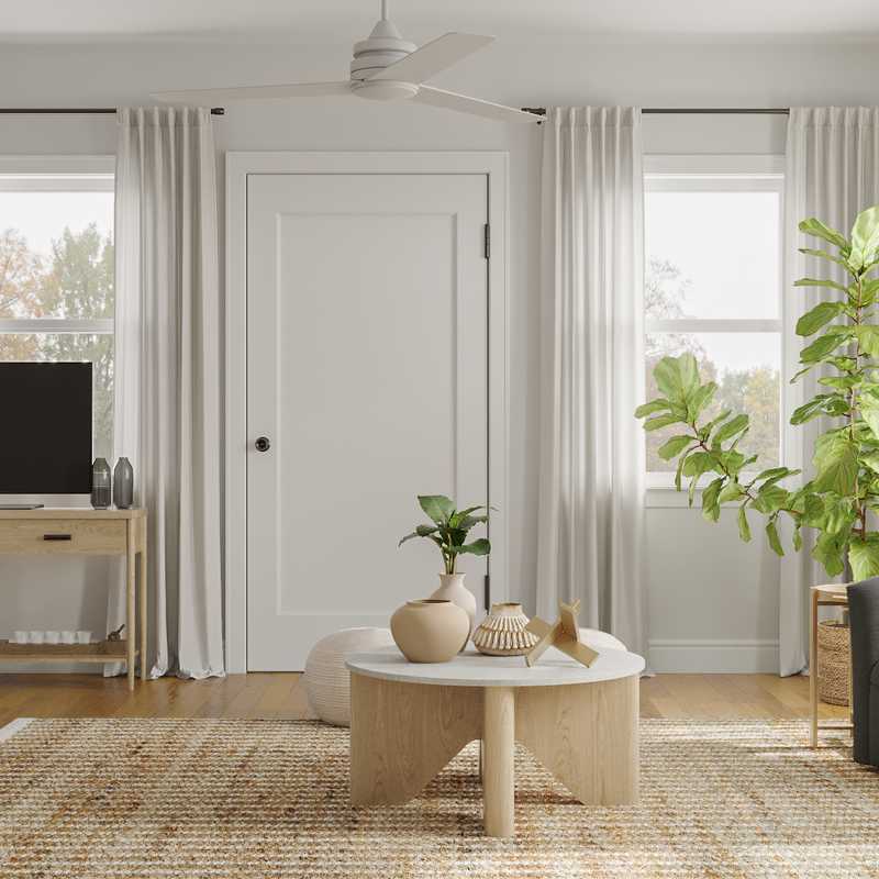 Modern, Bohemian, Farmhouse, Preppy Living Room Design by Havenly Interior Designer Amanda