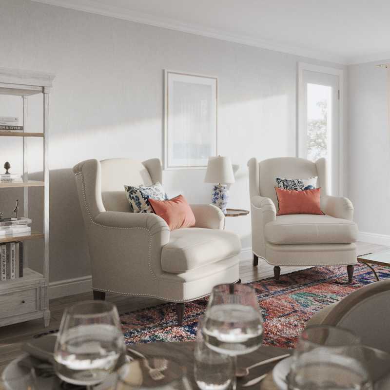 Classic, Eclectic, Glam, Vintage Living Room Design by Havenly Interior Designer Nicole