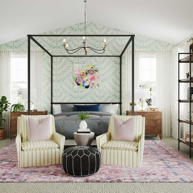 Eclectic, Glam Bedroom Design by Havenly Interior Designer Annie