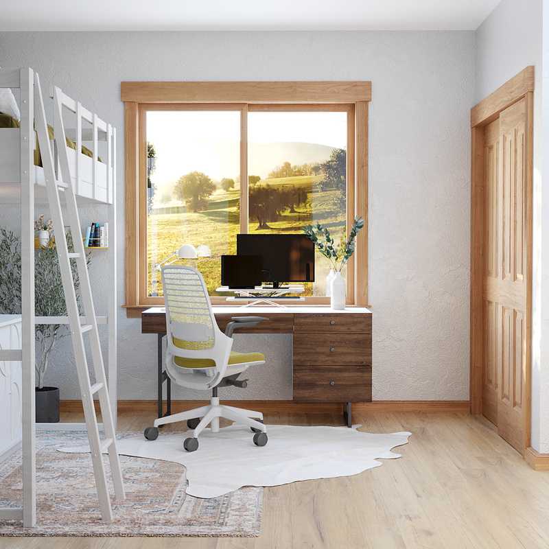 Rustic, Midcentury Modern Office Design by Havenly Interior Designer Abril