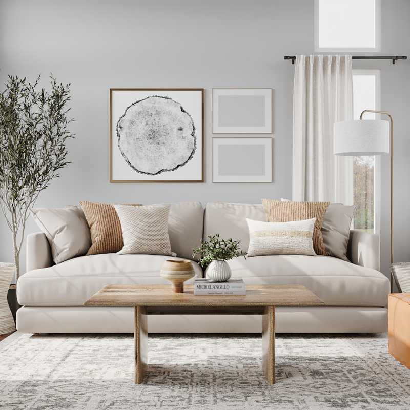 Bohemian, Farmhouse, Scandinavian Living Room Design by Havenly Interior Designer Anny