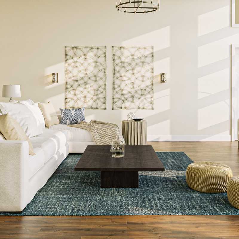 Farmhouse, Rustic Living Room Design by Havenly Interior Designer Emily