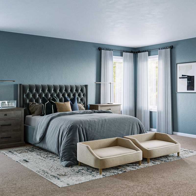 Modern, Industrial Bedroom Design by Havenly Interior Designer Kaylee