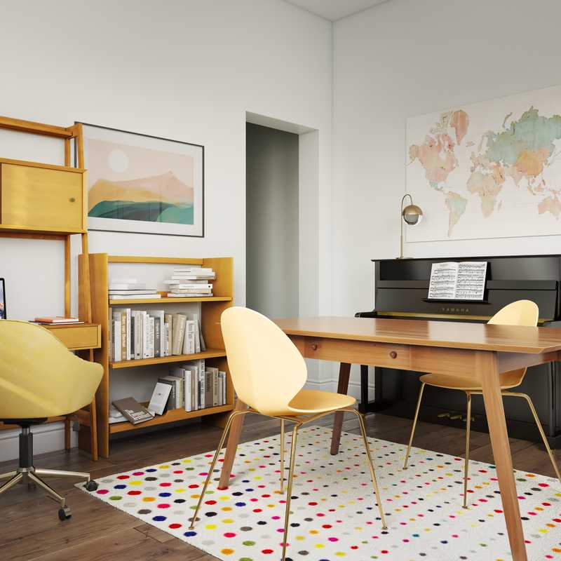 Midcentury Modern Office Design by Havenly Interior Designer Erica