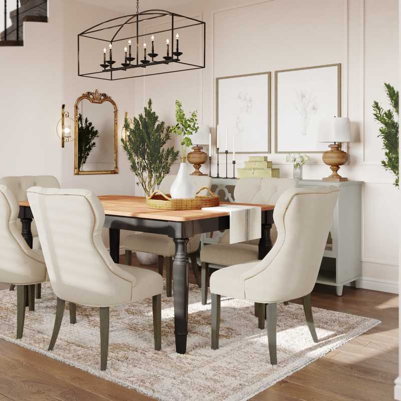 Classic, Traditional, Farmhouse Dining Room Design by Havenly Interior Designer Nicole