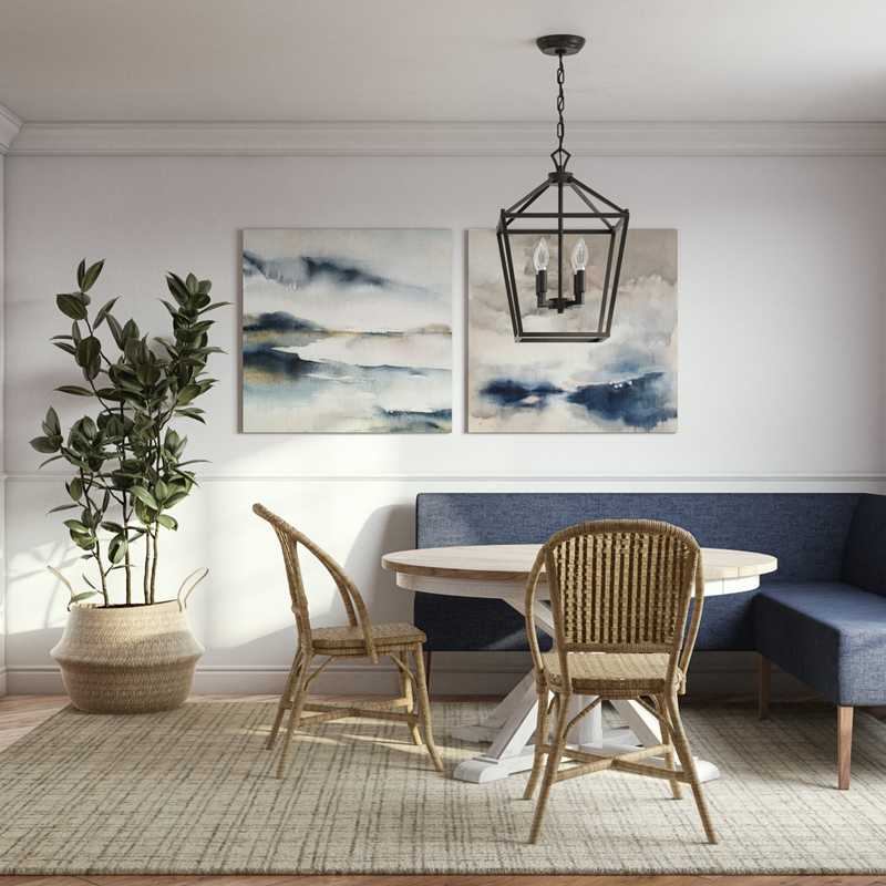 Coastal Dining Room Design by Havenly Interior Designer Maria