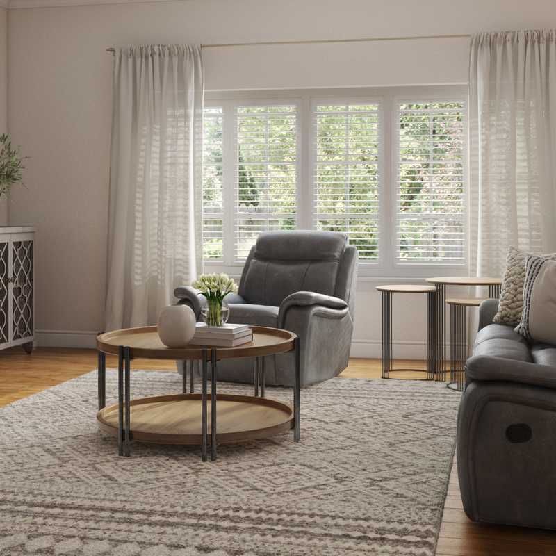 Contemporary, Modern, Eclectic, Midcentury Modern, Scandinavian Living Room Design by Havenly Interior Designer Krishnendhu