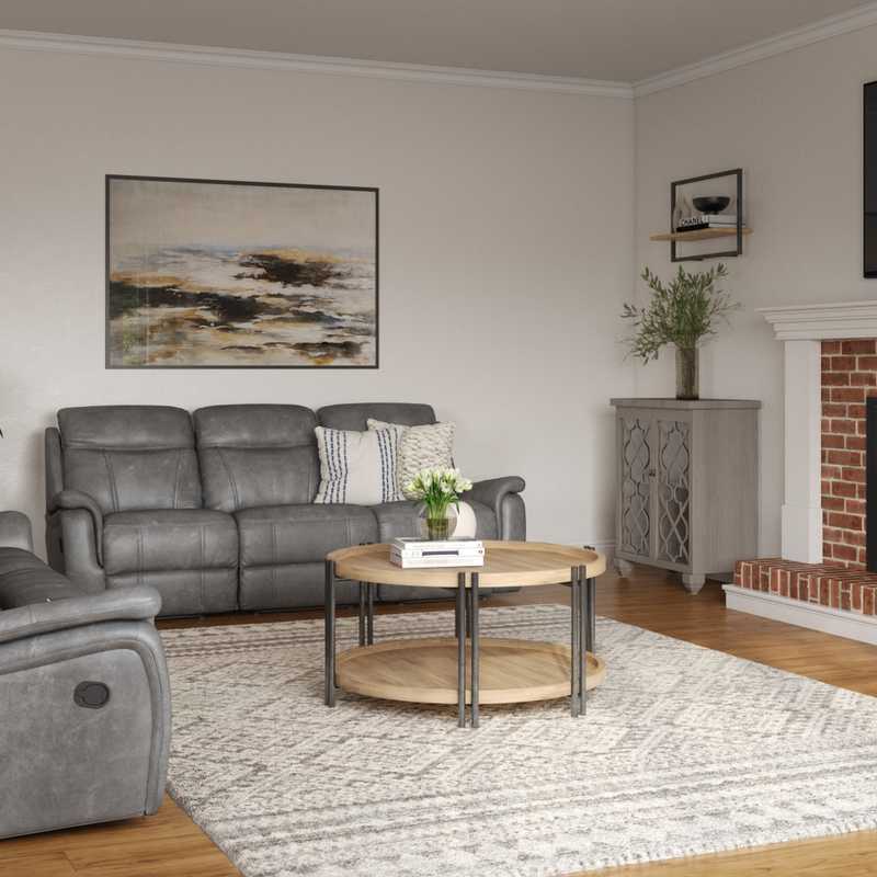 Contemporary, Modern, Eclectic, Midcentury Modern, Scandinavian Living Room Design by Havenly Interior Designer Krishnendhu