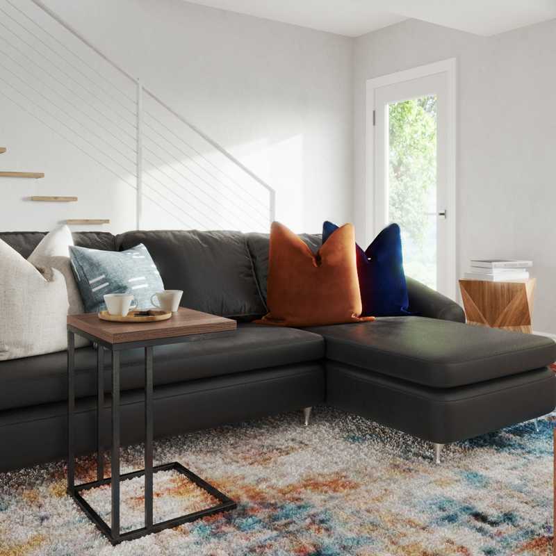 Midcentury Modern, Minimal Living Room Design by Havenly Interior Designer Kaylee