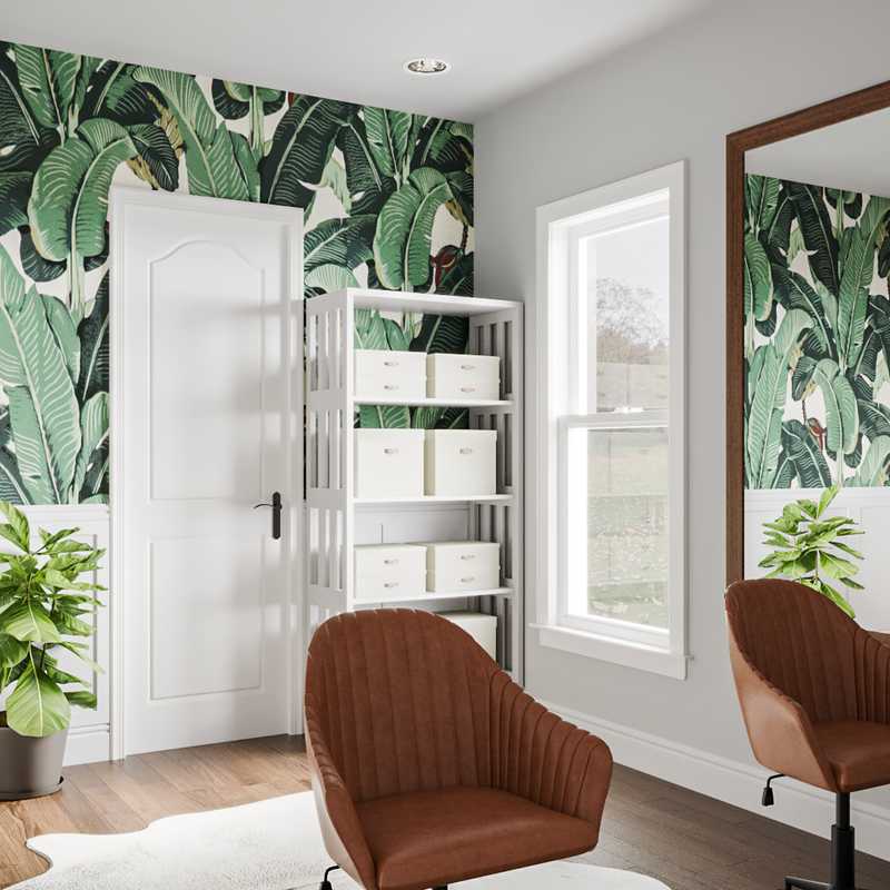 Modern, Eclectic, Glam Office Design by Havenly Interior Designer Emily