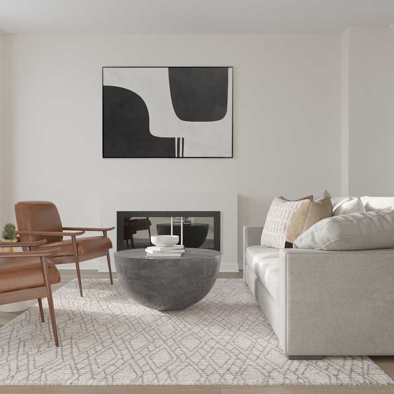 Midcentury Modern, Scandinavian Living Room Design by Havenly Interior Designer Nayely