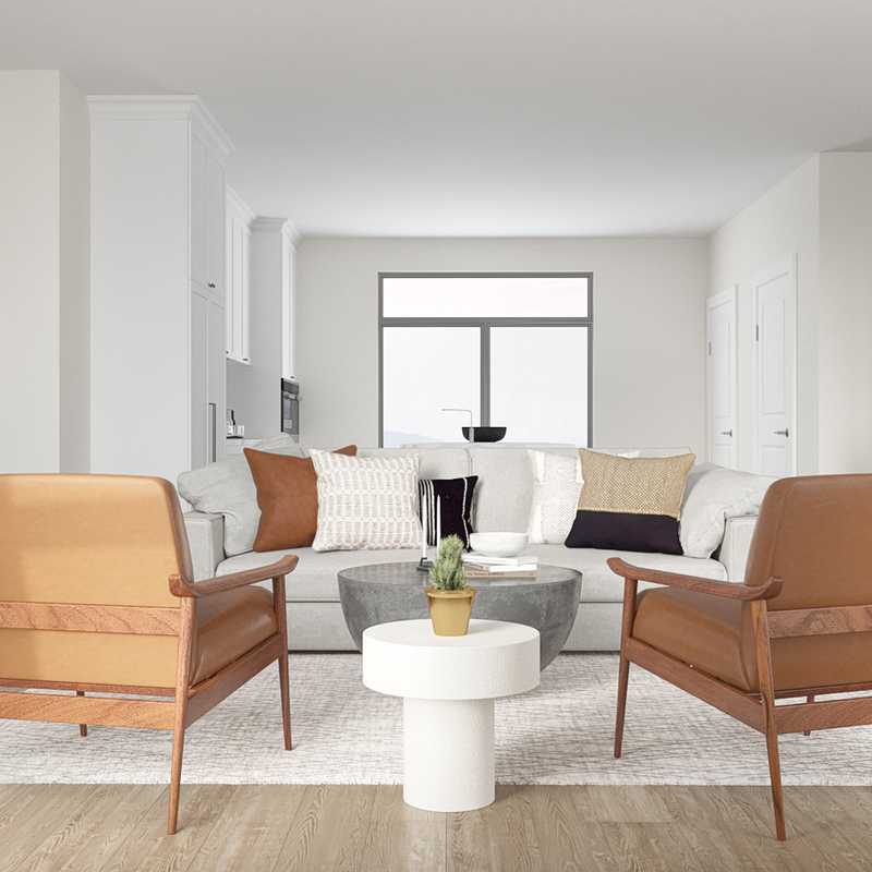 Midcentury Modern, Scandinavian Living Room Design by Havenly Interior Designer Nayely
