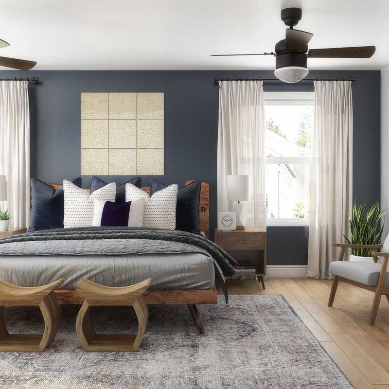 Contemporary, Modern, Bohemian, Global, Midcentury Modern, Minimal Bedroom Design by Havenly Interior Designer Ingrid