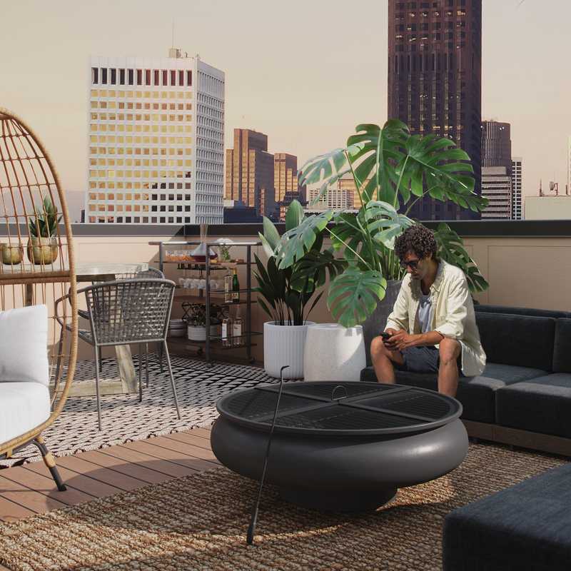 Modern, Bohemian Outdoor Space Design by Havenly Interior Designer Morgan