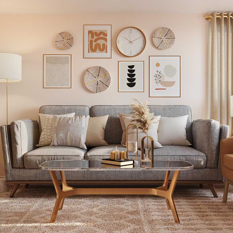 Contemporary, Modern, Bohemian Living Room Design by Havenly Interior Designer Maria