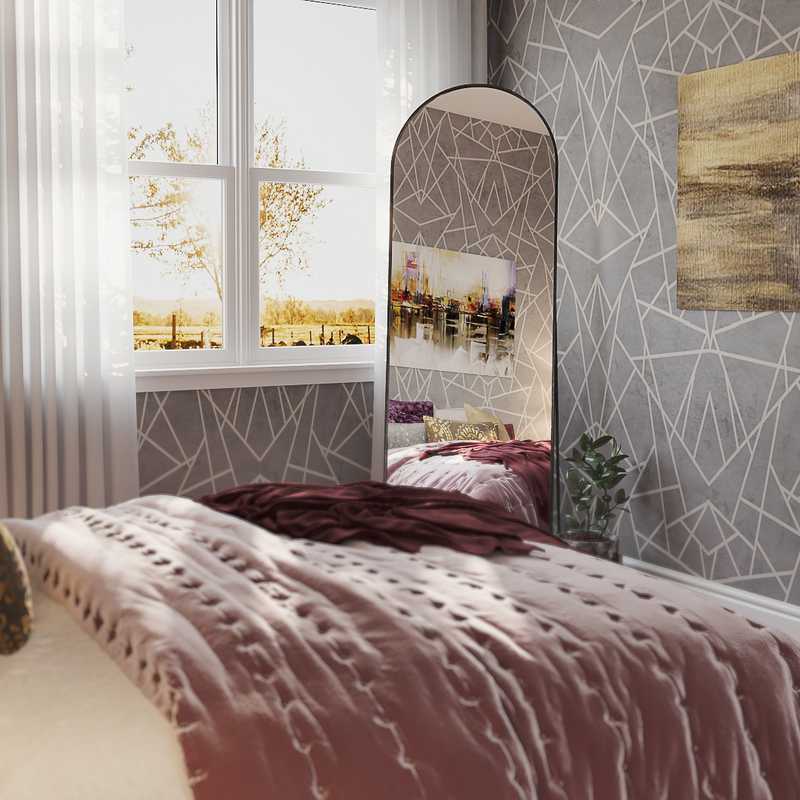 Modern, Glam, Midcentury Modern Bedroom Design by Havenly Interior Designer Heather