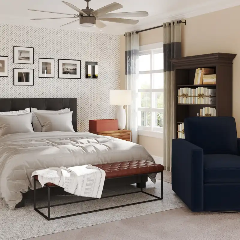 Classic, Bohemian, Global Bedroom Design by Havenly Interior Designer Emily