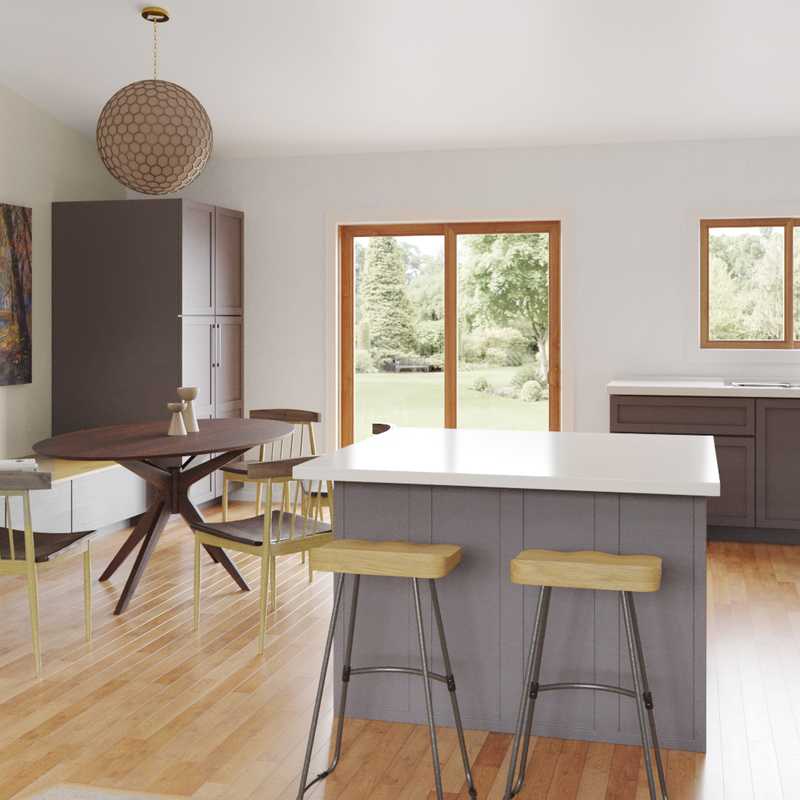 Contemporary, Midcentury Modern Dining Room Design by Havenly Interior Designer Camila
