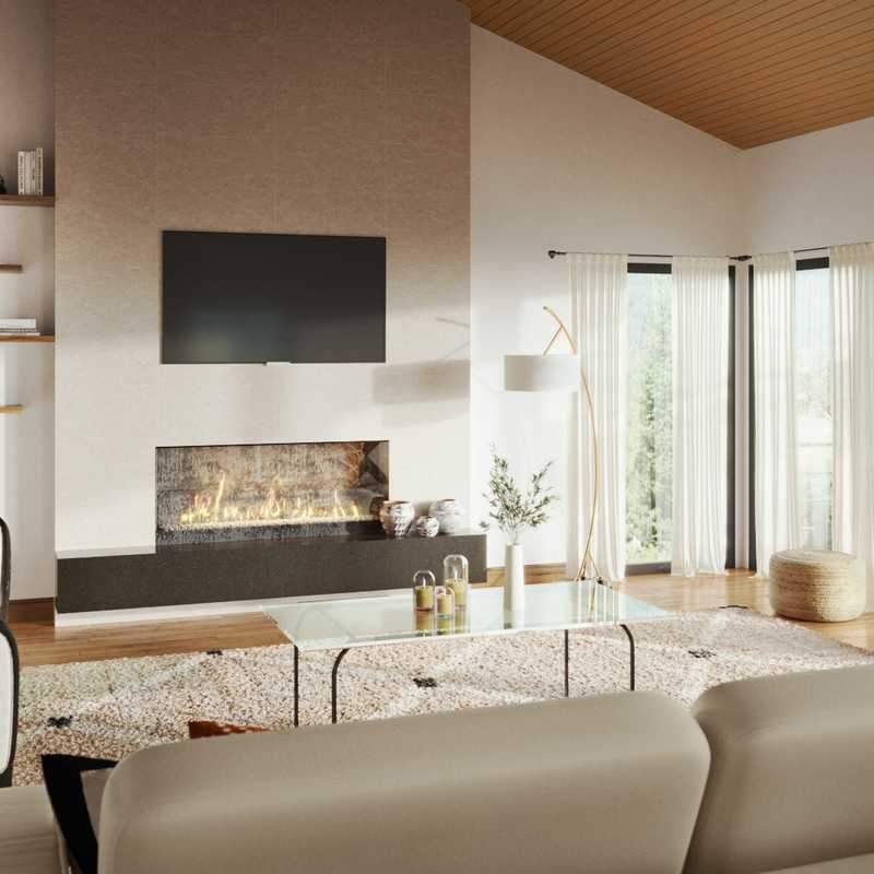 Contemporary, Modern, Coastal Living Room Design by Havenly Interior Designer Jacqueline