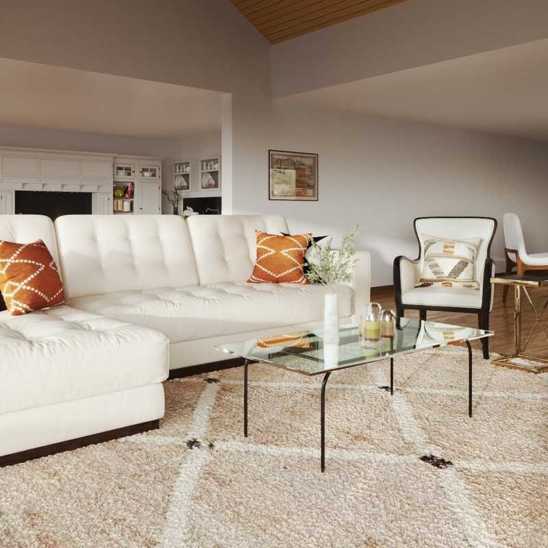 Contemporary, Modern, Coastal Living Room Design by Havenly Interior Designer Jacqueline
