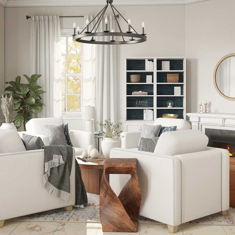 Modern, Classic, Coastal, Industrial Reading Room Design by Havenly Interior Designer Amanda