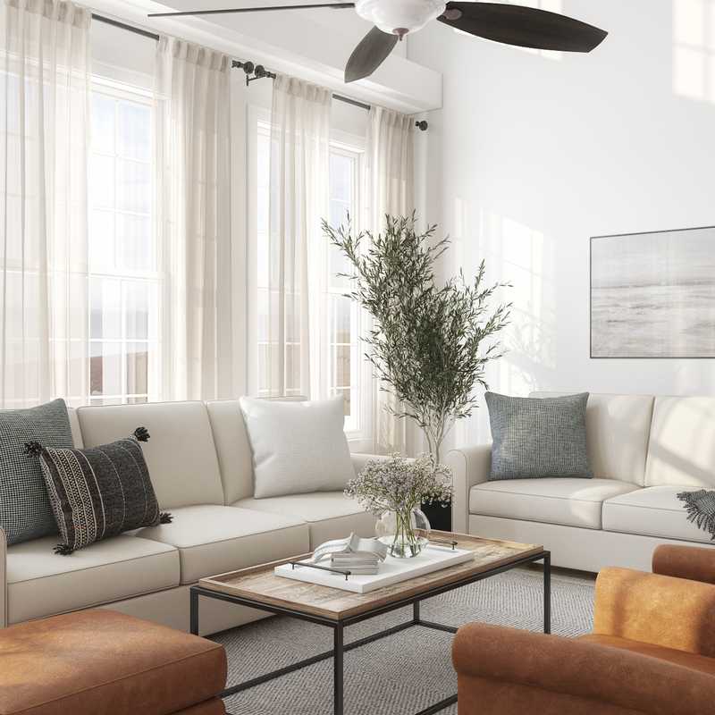 Traditional, Farmhouse Living Room Design by Havenly Interior Designer Daniela