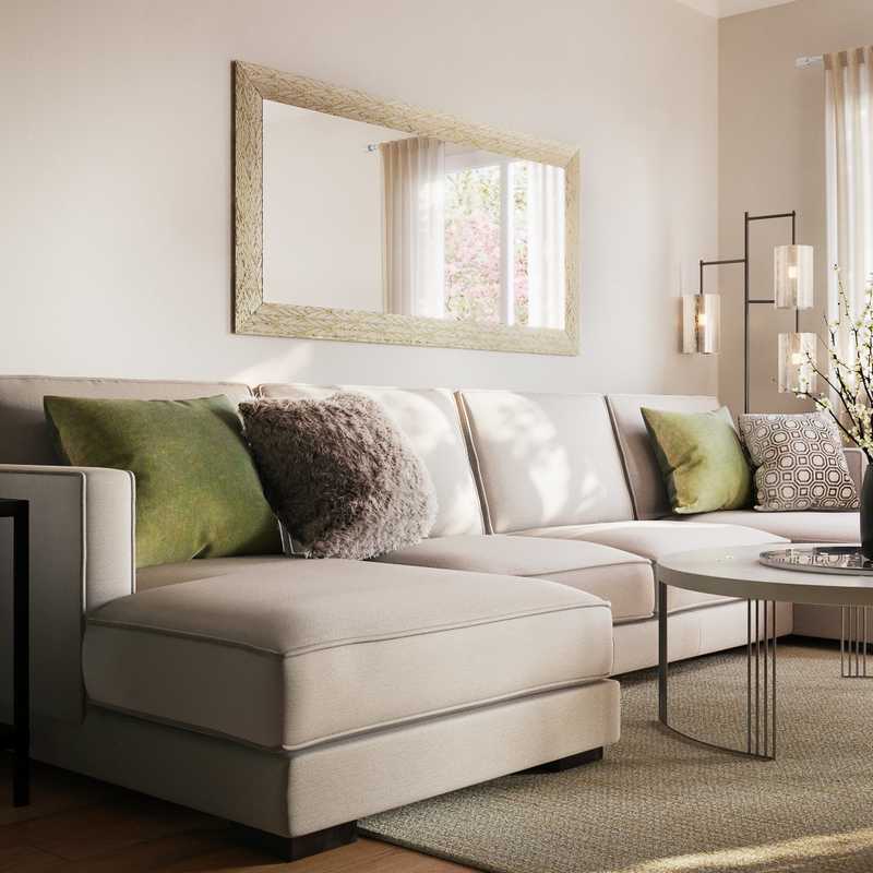 Bohemian, Glam Living Room Design by Havenly Interior Designer Camila