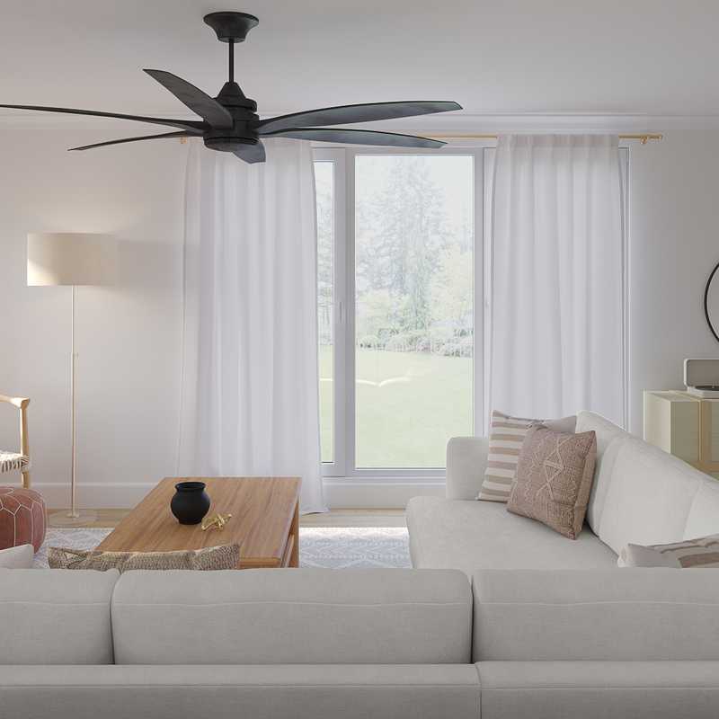 Modern, Bohemian, Minimal, Scandinavian Living Room Design by Havenly Interior Designer Emelia