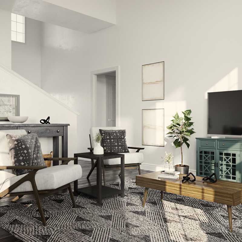 Midcentury Modern, Scandinavian Living Room Design by Havenly Interior Designer Sofia