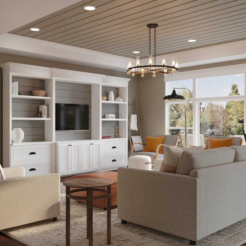 Traditional, Midcentury Modern, Scandinavian Living Room Design by Havenly Interior Designer Katy