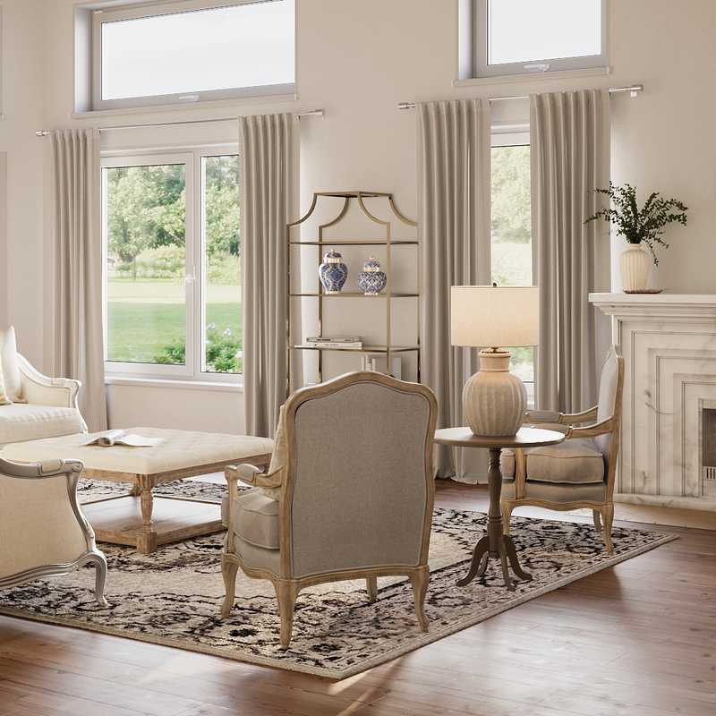 Classic, Coastal, Traditional Living Room Design by Havenly Interior Designer Camila