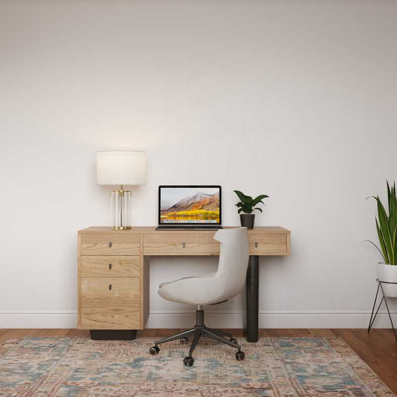 Eclectic, Bohemian, Midcentury Modern Bedroom Design by Havenly Interior Designer Alycia