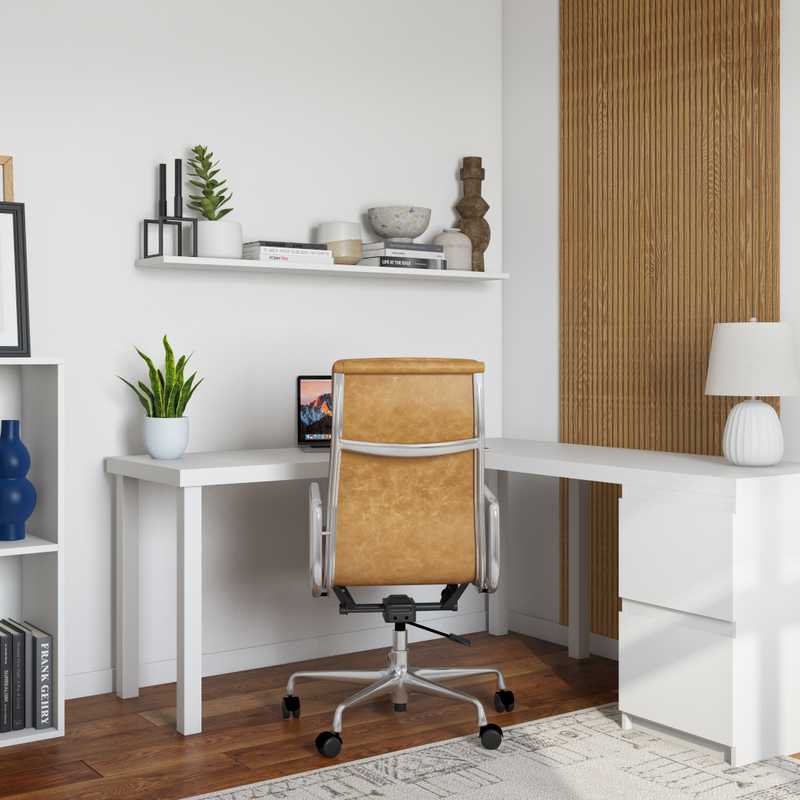 Midcentury Modern, Scandinavian Office Design by Havenly Interior Designer Kristin