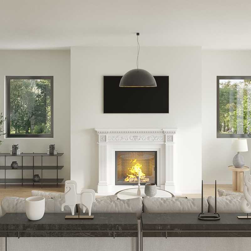 Modern Living Room Design by Havenly Interior Designer Estefania