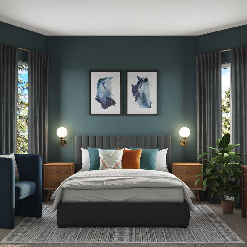 Modern, Midcentury Modern Bedroom Design by Havenly Interior Designer Taylor