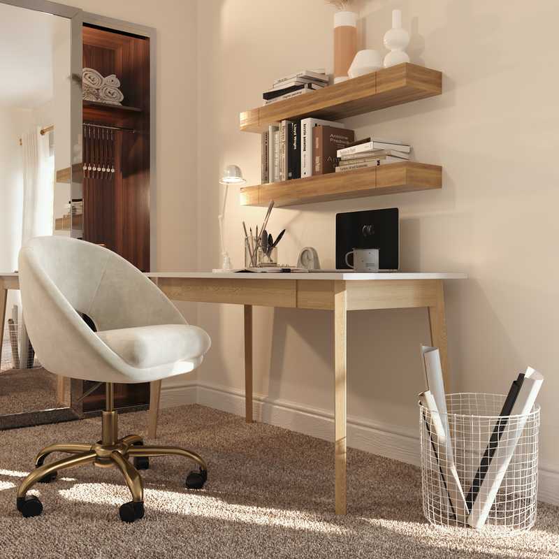 Bohemian Office Design by Havenly Interior Designer Stephanie