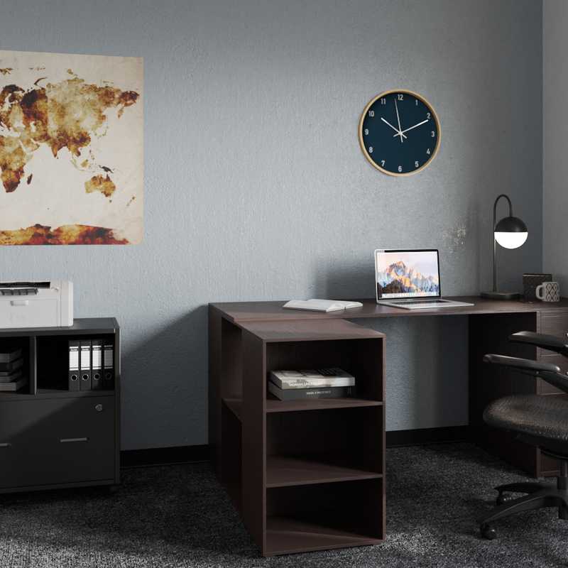 Modern, Industrial, Minimal Office Design by Havenly Interior Designer Camila