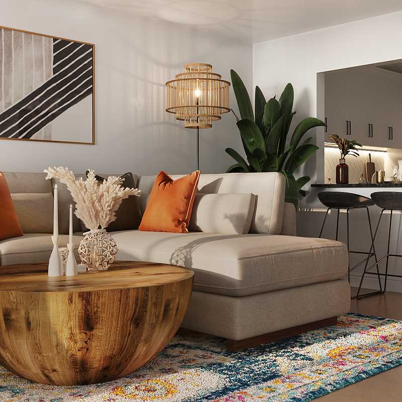 Modern, Eclectic, Bohemian Living Room Design by Havenly Interior Designer Alycia