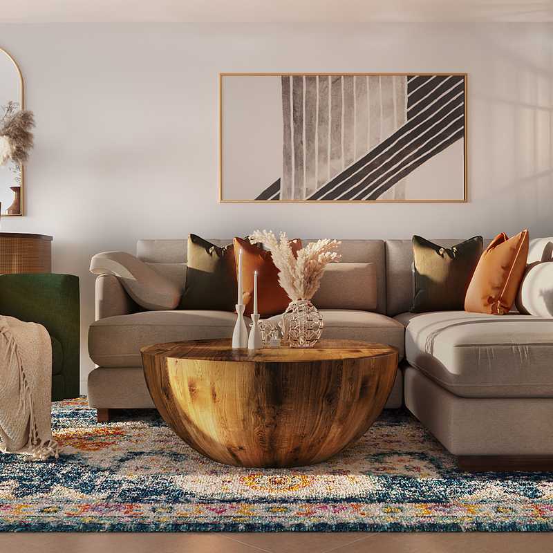 Modern, Eclectic, Bohemian Living Room Design by Havenly Interior Designer Alycia