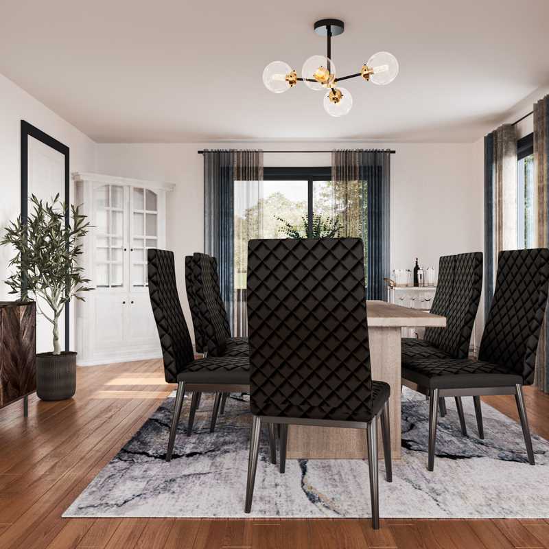 Contemporary, Eclectic, Transitional Dining Room Design by Havenly Interior Designer Joanna