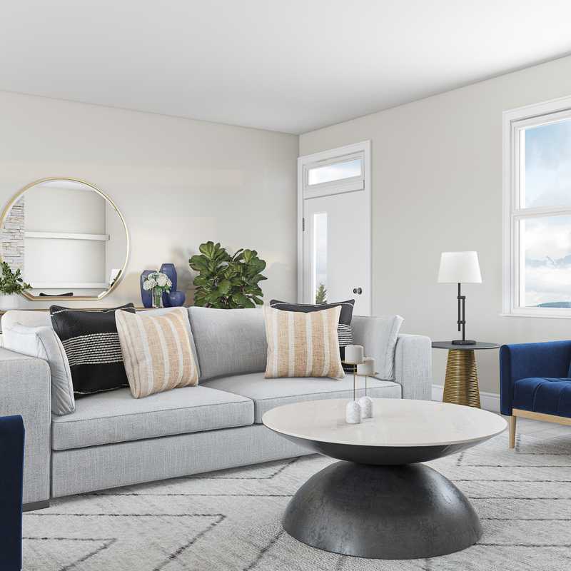 Modern, Bohemian, Glam Living Room Design by Havenly Interior Designer Alycia