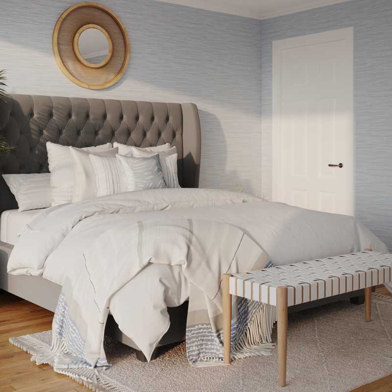 Bohemian, Coastal, Minimal Bedroom Design by Havenly Interior Designer Alexandra