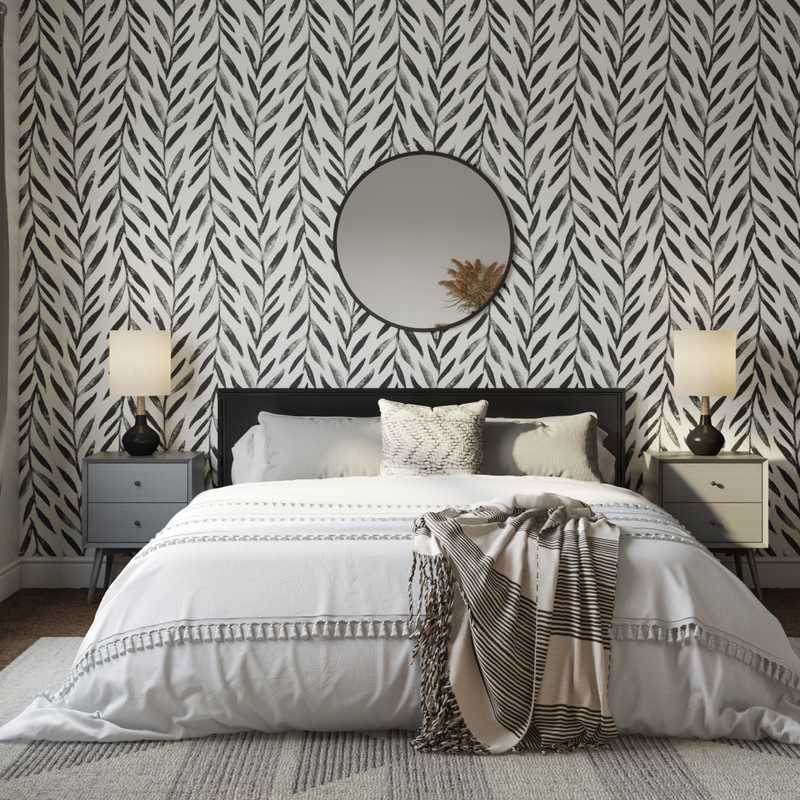 Midcentury Modern, Minimal, Scandinavian Bedroom Design by Havenly Interior Designer Katie