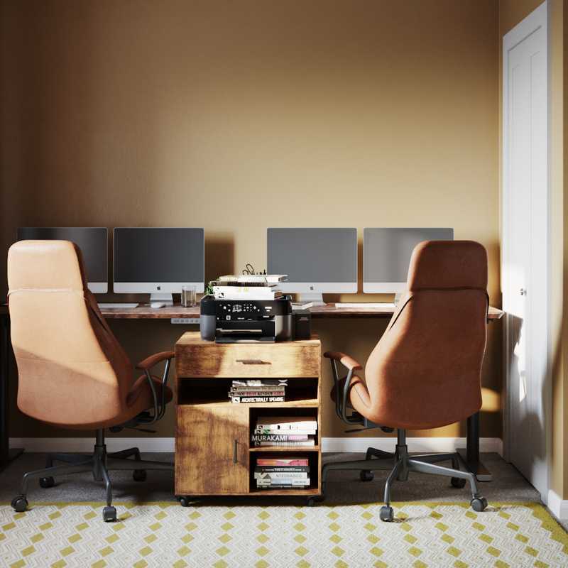 Contemporary, Modern, Eclectic Office Design by Havenly Interior Designer Amber