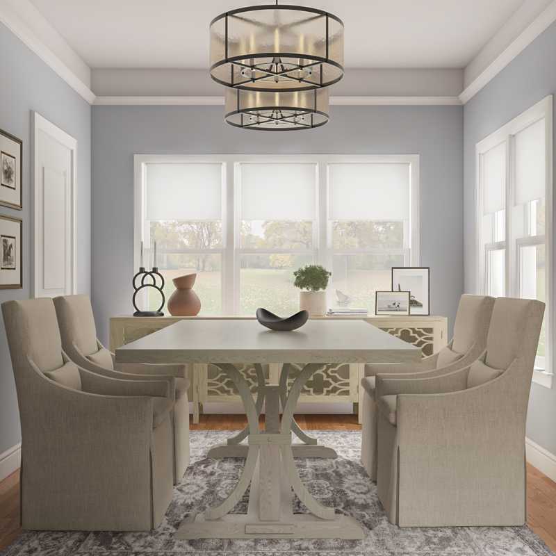 Rustic, Transitional Dining Room Design by Havenly Interior Designer Gabriela